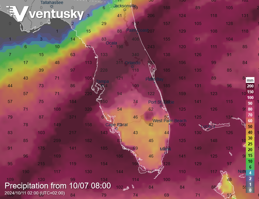 Hurikán Milton přes noc prudce zesílil na silnou 4. kategorii, žene se na Floridu