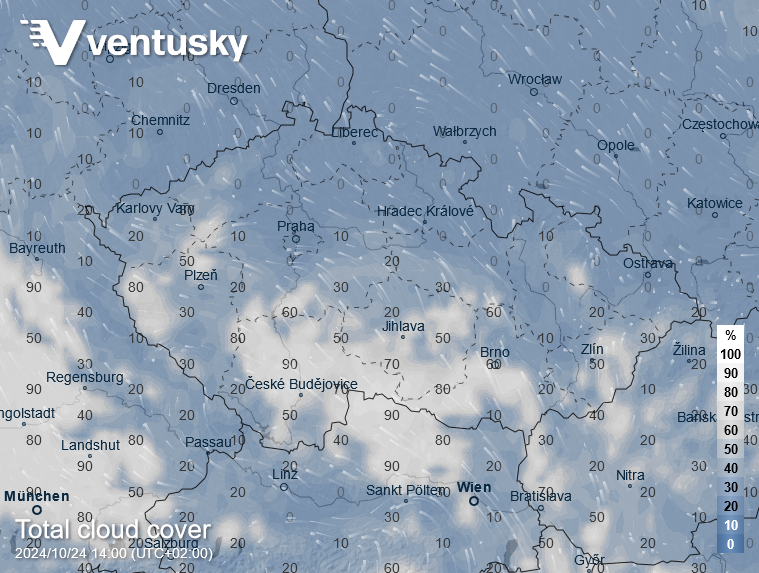 V úterý od severozápadu dorazí slábnoucí fronta a pak zase nastoupí tlaková výše